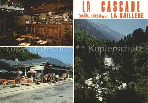 Cauterets La Raillere La Cascade Bar Souvenirs Cascade de Lutour Kat. Cauterets