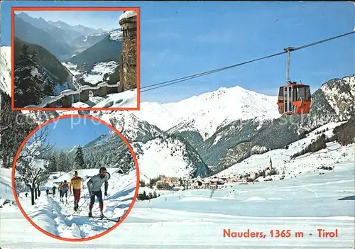 Nauders Tirol Wintersportplatz Alpen Langlauf Kabinenbahn Kat. Nauders