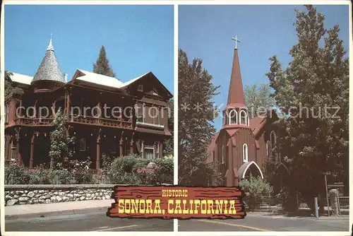 Sonora California Historic St James Church Morgan Mansion Kat. Sonora