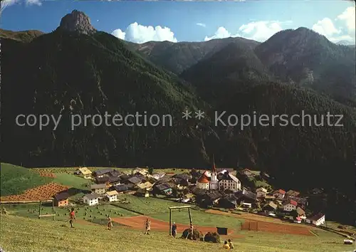 Anras Sommerfrische im Pustertal Feldarbeit Alpen Kat. Anras