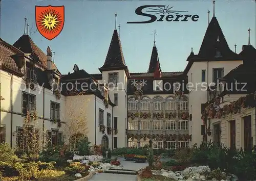 Sierre VS Hotel de Ville les floralies Rathaus Kat. Sierre Siders