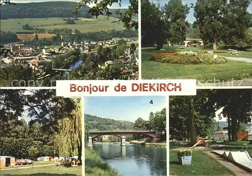 Diekirch Vue generale Parc Camping Pont de la Sure Minigolf Kat. Diekirch