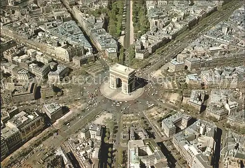 Paris Arc de Triomphe Place de l Etoile vue aerienne Kat. Paris