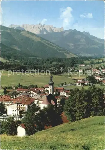 Reit Winkl Panorama mit Wildem Kaiser Kaisergebirge Kat. Reit im Winkl