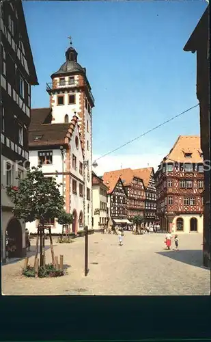 Mosbach Baden Marktplatz Rathaus Palmsches Haus Fachwerkhaus Kat. Mosbach