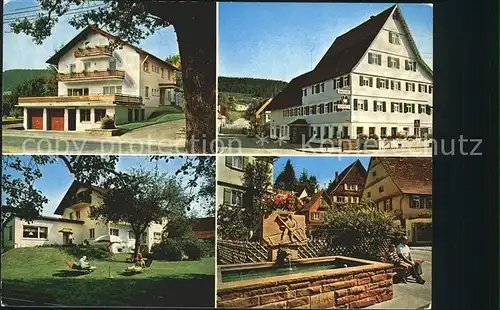 Glatten Freudenstadt Pension Reich Schwarzwald Brunnen Kat. Glatten