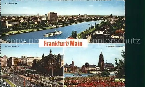 Frankfurt Main Panorama Hauptbahnhof Mainpartie Dom Kat. Frankfurt am Main