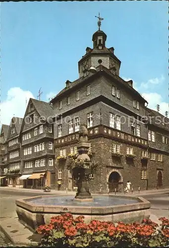 Herborn Hessen Rathaus Brunnen 1000jaehrige Stadt an der Dill Kat. Herborn
