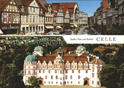 Celle Niedersachsen Grosser Plan Fachwerkhaeuser Schloss Kat. Celle