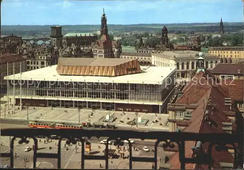 Dresden Blick von der Kreuzkirche zum Kulturpalast Kat. Dresden Elbe