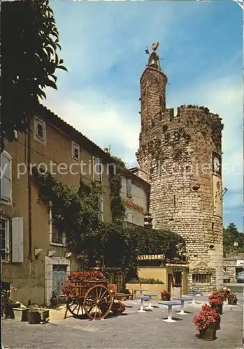 Anduze Tour de l Horloge Fortification Richelieu Restaurant Kat. Anduze