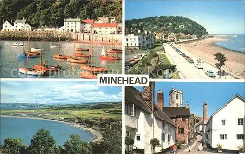Minehead West Somerset Harbour North Hill Church Town Bay Kat. West Somerset