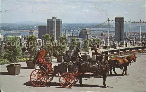 Montreal Quebec Old French Horsedrawn Carriages Mount Royal  Kat. Montreal