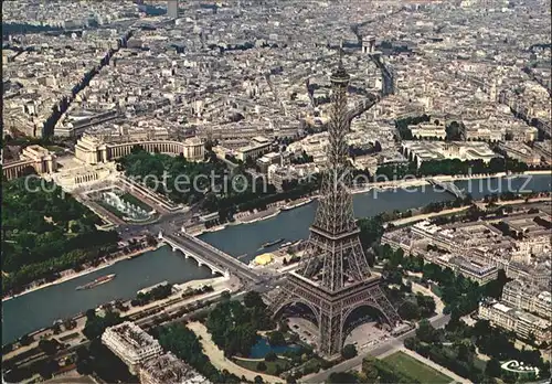 Paris Fliegeraufnahme Eiffel Turm  Kat. Paris