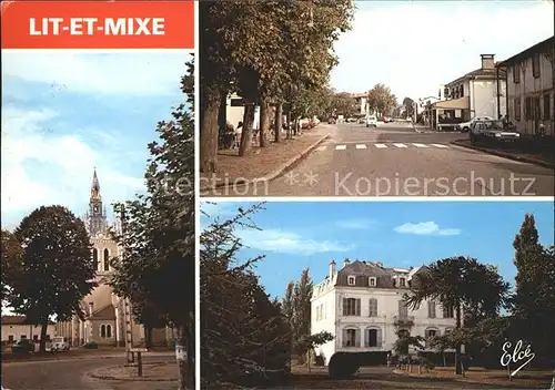 Lit et Mixe Eglise Mairie rue principale  Kat. Lit et Mixe