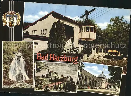 Bad Harzburg Luftseilbahn Radau Wasserfall Harzburg Trinkhalle  Kat. Bad Harzburg