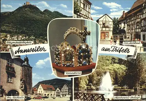 Annweiler Trifels Muehlrad Markward Anlage Rathaus Kaiserkrone  Kat. Annweiler am Trifels