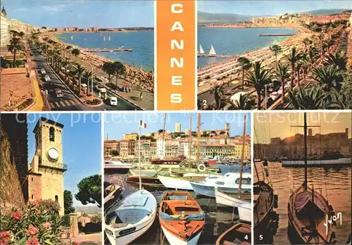 Cannes Alpes Maritimes Croisette Grands Hotels Suquet Port yachts  Kat. Cannes