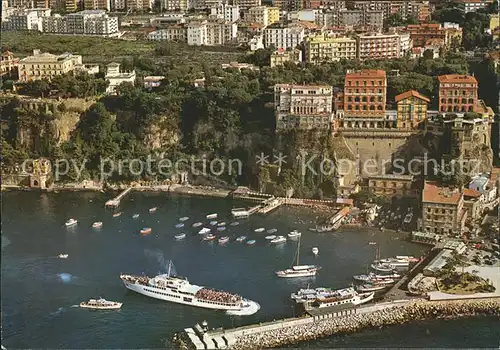 Sorrento Campania Hafen Fliegeraufnahme Kat. Sorrento