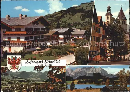 Kitzbuehel Tirol Haus Toni Sailer Stadtpfarrkirche Schwarzsee Wilde Kaiser  Kat. Kitzbuehel