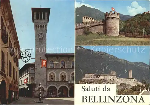Bellinzona Burg Turm  Kat. Bellinzona