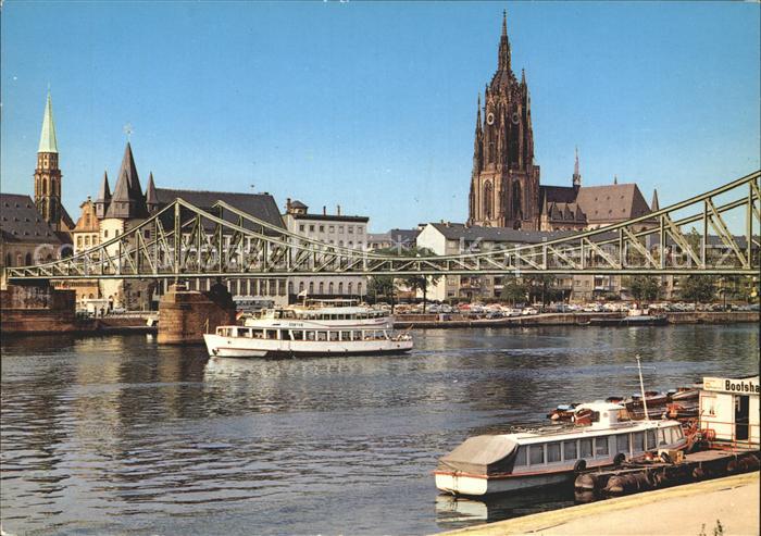 Frankfurt Main Eiserner Steg Dom Kat. Frankfurt am Main Nr