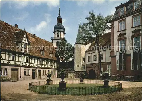 Erbach Odenwald Graefl. Schloss Schlosshof Kat. Erbach