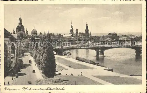 Dresden Blick von der Albertbruecke Kat. Dresden Elbe