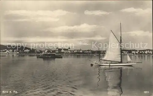 Binz Ruegen Strand Hotels Segelboot Kat. Binz