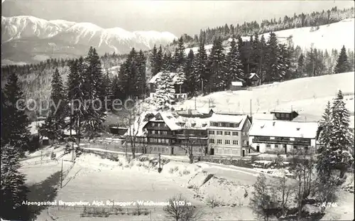 Alpl Alpengasthof Bruggraber Roseggers Waldheimat Kat. Krieglach