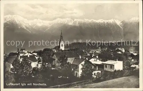 Igls Tirol Teilansicht mit Nordkette Kat. Innsbruck