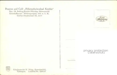 Kniebis Freudenstadt Fliegeraufnahme Kat. Freudenstadt