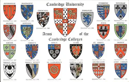 Cambridge Cambridgeshire University and Cambridge Colleges Wappen / Cambridge /Cambridgeshire CC