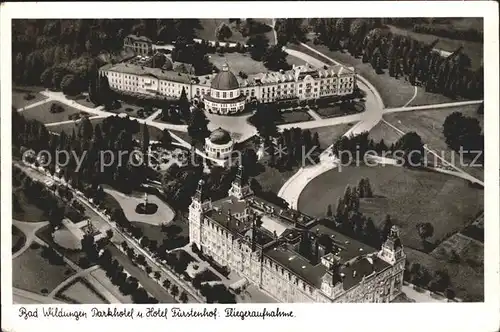 Bad Wildungen Parkhotel und Hotel Fuerstenhof Fliegeraufnahme Kat. Bad Wildungen