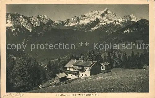 Partenkirchen Eckbauer Alpenpanorama Kat. Garmisch Partenkirchen