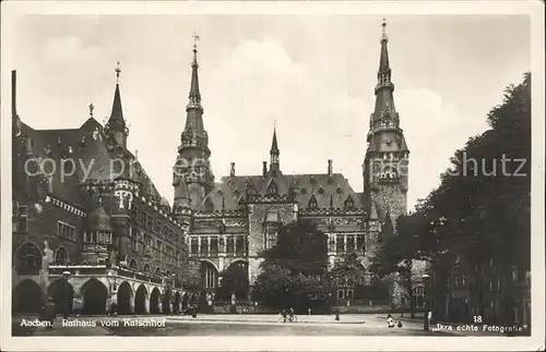 Aachen Rathaus vom Katschhof Kat. Aachen