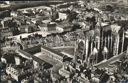 Metz Moselle Vue aerienne La Cathedrale et Place du Marche Kat. Metz