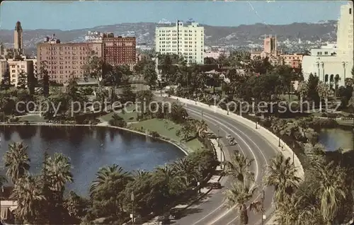 Los Angeles California Wilshire Boulevard with MacArthur Park Kat. Los Angeles