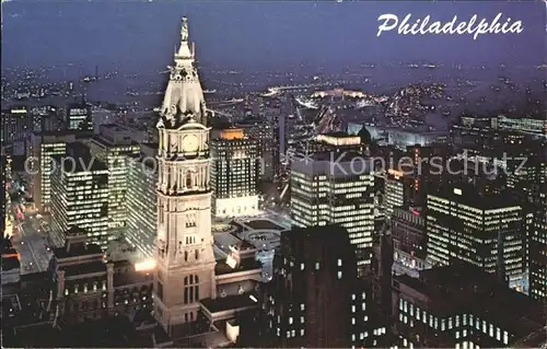 Philadelphia Pennsylvania A nigth view with Philadelphias tallest building City Hall Kat. Philadelphia