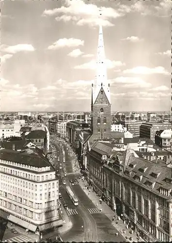 Hamburg Moenckebergstrasse mit Petrikirche Kat. Hamburg