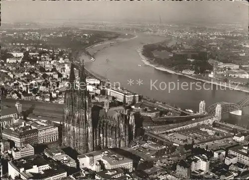 Koeln Rhein Dom Fliegeraufnahme Kat. Koeln