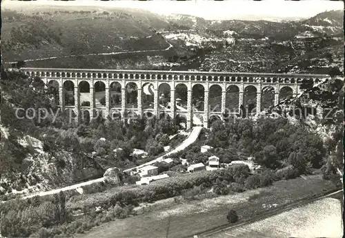 Roquefavour Vue aerienne de l Aqueduc construit Kat. Ventabren