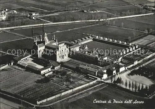 Pavia Certosa di Pavia dall Aereo Kat. Pavia