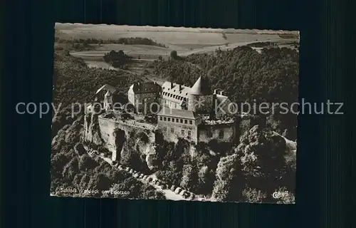 Waldeck Edersee Schloss Waldeck Fliegeraufnahme