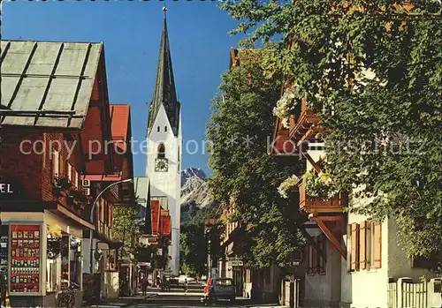 Oberstdorf Kirchstrasse Kirche Kat. Oberstdorf