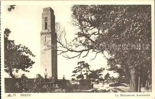 Brest Finistere Le Monument Americain Kat. Brest