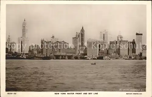 New York City Wasserseite Skyline / New York /