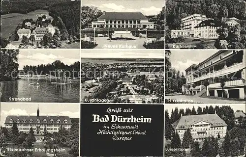 Bad Duerrheim Luisenheim Strandbad Eisenbahne Erholungsheim Kat. Bad Duerrheim
