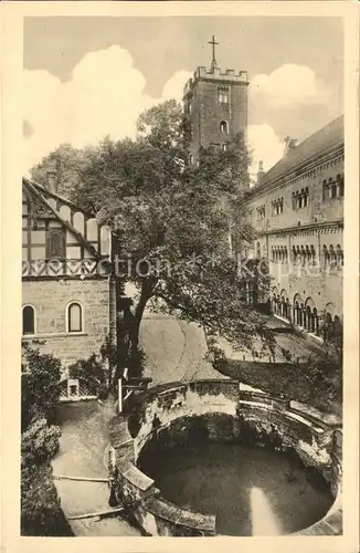 Eisenach Thueringen Wartburghof Brunnen Kat. Eisenach