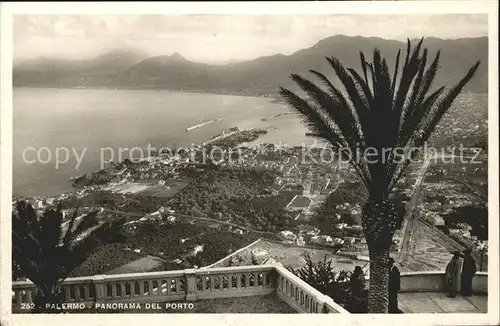 Palermo Sicilia Panorama mit Hafen Kat. Palermo